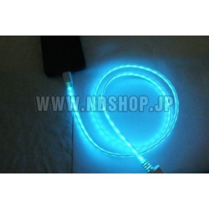 iPhone5/iPhone4s/Samsung光るUSB・Lightningケーブル
